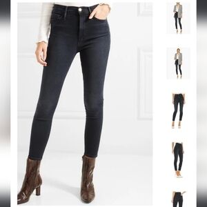 FRAME | Ali high rise skinny jeans gray black sz 24
